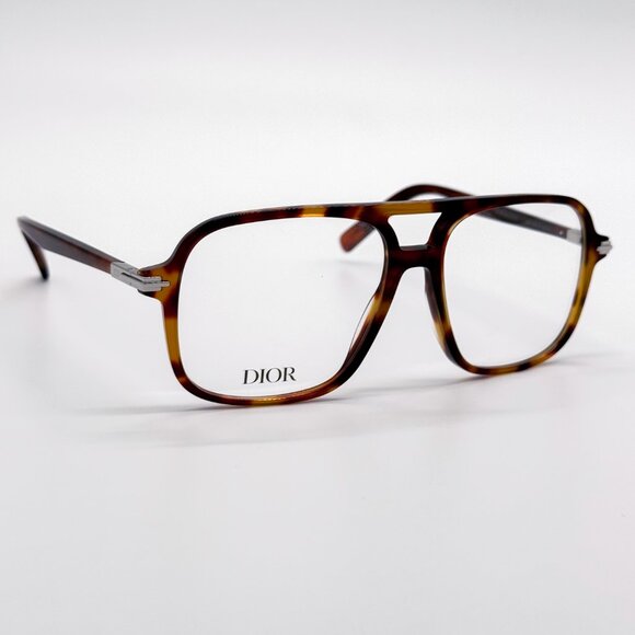 NEW DIOR DIORBLACKSUITO N3I 2500 SQUARE HAVANA EYEGLASSES DIOR - Picture 4 of 8